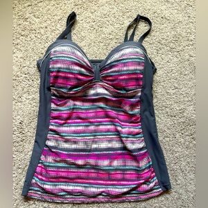 Free Country Tankini Top Medium Swim Bikini